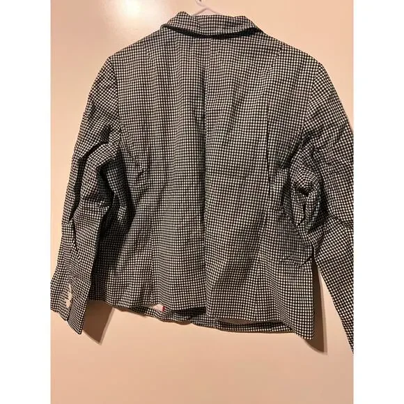Talbots Womens Black and White
Gingham Checked One Button Blazer
Size 16 Petite - Picture 4 of 5